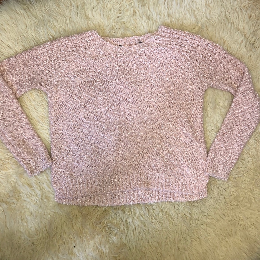 Pink fluffy sweater